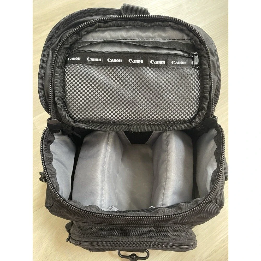 Canon Padded Nylon Camera Carry/Shoulder Bag w/ Strap, Accessory Compartments